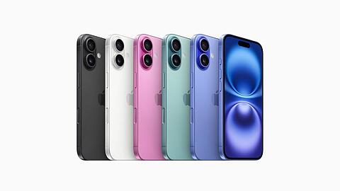 Das iPhone 16 und das iPhone 16 Plus erscheinen in diesen fünf Farben.