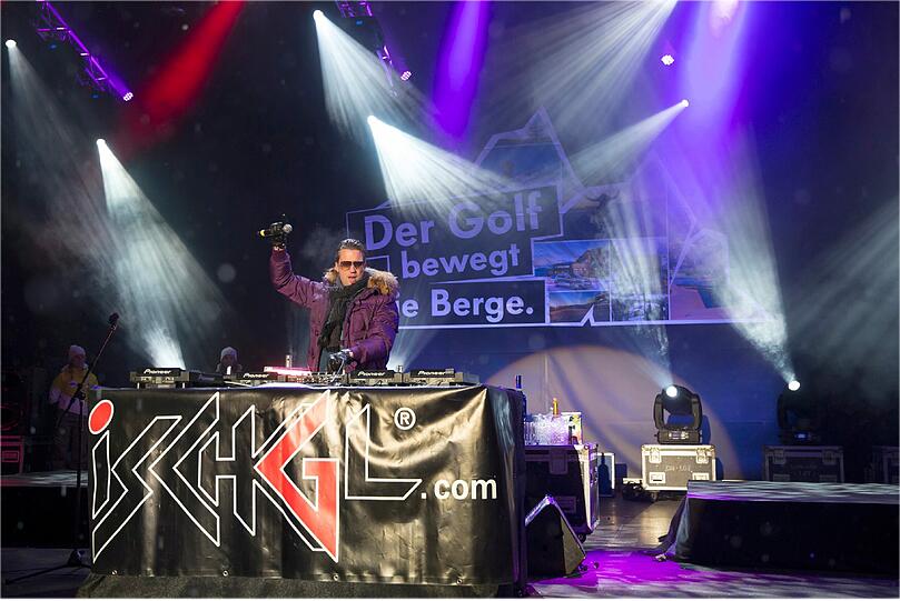 Der Saisonstart in Ischgl wurde festlich eröffnet. DJ Antoine bei seiner Show.