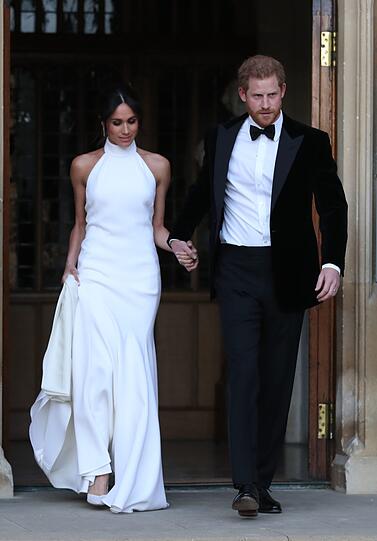 Herzogin Meghan und Prinz Harry auf dem Weg von Windsor Castle zu ihrem Hochzeitsfest im Frogmore House.