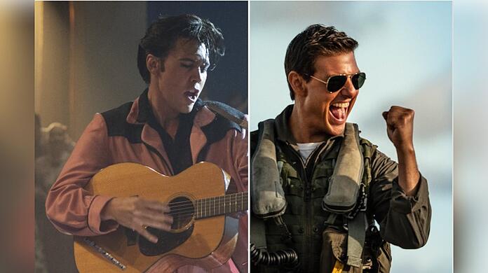 Sowohl "Elvis" (li.) als auch "Top Gun: Maverick" feiern in Cannes Weltpremiere - beide jedoch außer Konkurrenz.