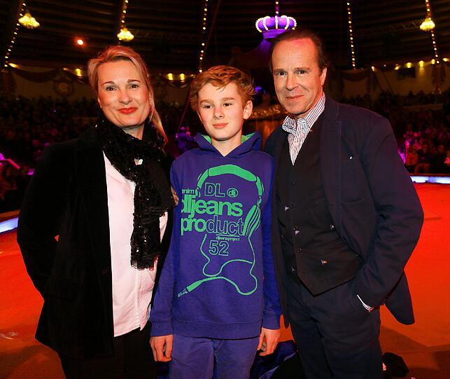 Auch sie hatten sichtlich Spaß: Jan Niklas mit Ehefrau Heike und Sohn Louis.