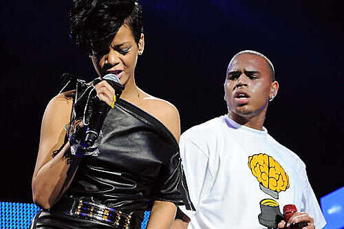 Auf der Bühne und privat ein Paar: Rihanna und Chris Brown.