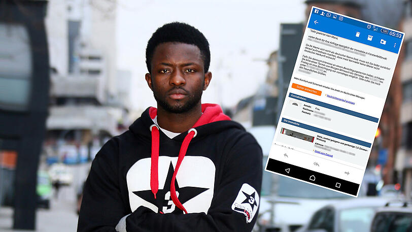 Herr Mane bekommt seit einem Jahr keine Wohnung. Es liegt wohl auch an seinem Namen &ndash; zumindest in einem Fall hat er das schriftlich.