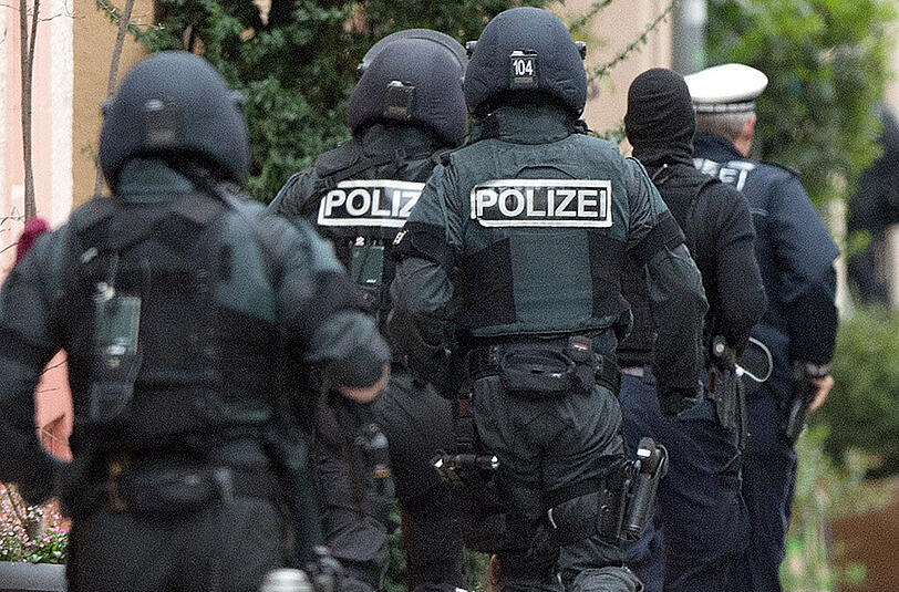 Eine Hundertschaft der Polizei war im Einsatz.