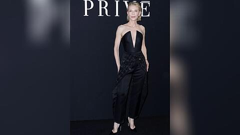 Cate Blanchett bei der Paris Fashion Week.