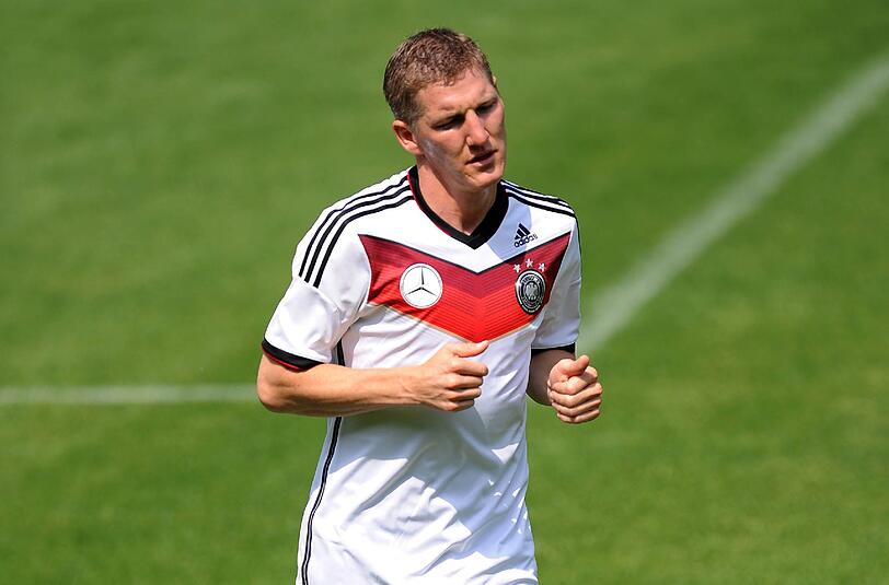 Bastian Schweinsteiger im Trainingslager in Südtirol. Der Vize-Kapitän muss ncoh individuell trainieren.