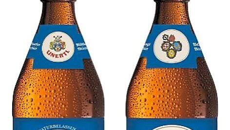 Links das alte Bier, rechts das neue bei Aldersbacher. Links das alte Bier, rechts das neue bei Aldersbacher.