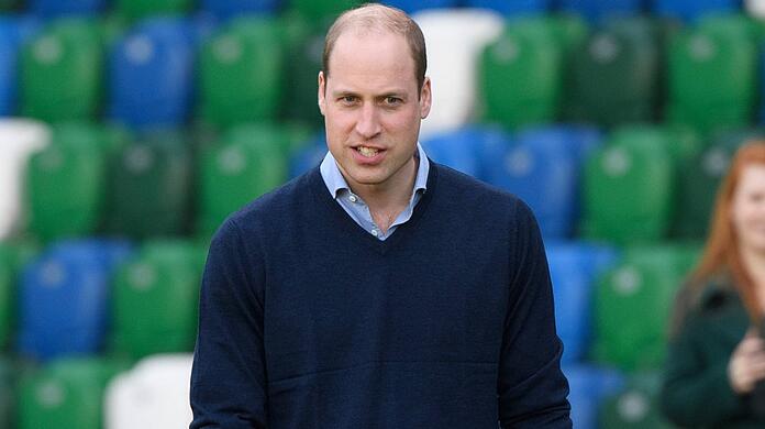 Prinz William leistet der englischen Fußballnationalmannschaft Beistand.