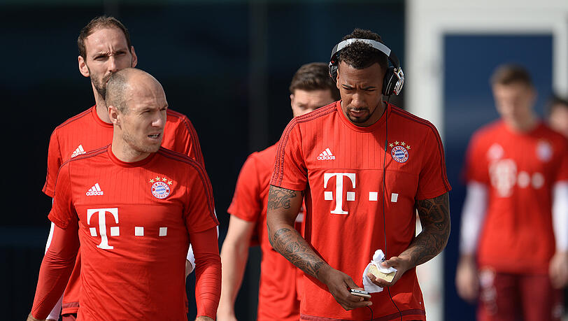 Könnten im Supercup ihr Comeback feiern: Arjen Robben (l.) und Jérôme Boateng. Könnten im Supercup ihr Comeback feiern: Arjen Robben (l.) und Jérôme Boateng.
