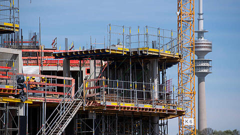 Aktuelle Bilder von der Baustelle des neuen Strafjustizzentrums in München.