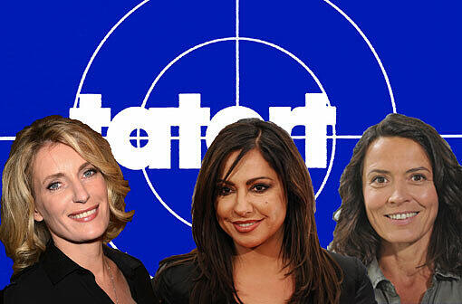 Maria Furtwängler, Simone Thomalla und Ulrike Folkerts sind nur drei der starken Kommissarinnen-Riege beim "Tatort". Alle Ermittlerinnen zum Durchklicken gibt es hier! (Hintergrund-Grafik: WDR)