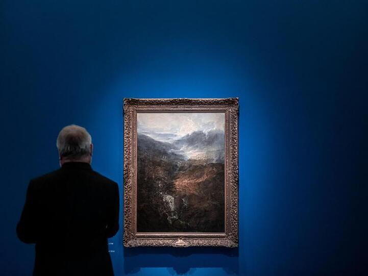 Das Gemälde "Morgen in den Corniston Fells" von Wiliam Turner in Münster.
