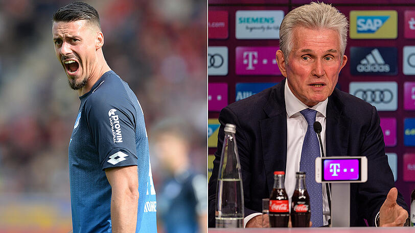 Der Ex-Münchner und Noch-Hoffenheimer Sandro Wagner (links) ist anscheinend noch nicht besonders tief in den Gedanken von Bayern-Trainer Jupp Heynckes verwurzelt.
