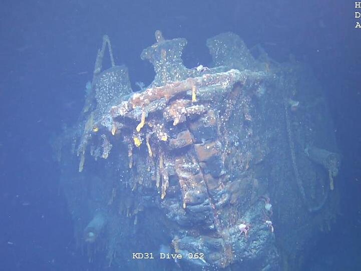 Das Wrack der "SMS Scharnhorst" im Atlantik vor den Falklandinseln.