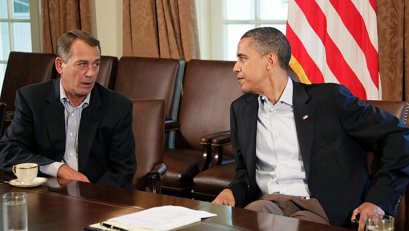 Die beiden werden keine Freunde mehr: John Boehner, Mehrheitsführer der Republikaner im Repräsentantenhaus, und US-Präsident Barack Obama. Die beiden werden keine Freunde mehr: John Boehner, Mehrheitsführer der Republikaner im Repräsentantenhaus, und US-Präsident Barack Obama.