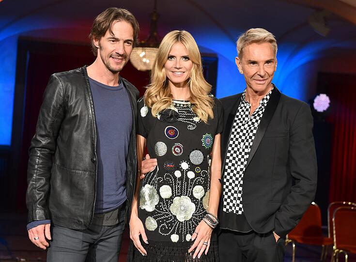 Die GNTM-Jury 2015 bestand neben Heidi Klum auch aus Thomas Hayo und Wolfgang Joop.