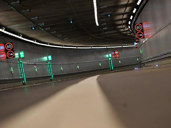 Der Münchener Richard-Strauss-Tunnel erhielt beim ADAC-Tunneltest die Note "sehr gut".