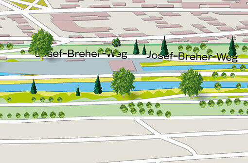 Nach dem Pullacher Kraftwerk: Rechts der Isar führen zahlreiche Seitenwege durch den Wald nach Grünwald.