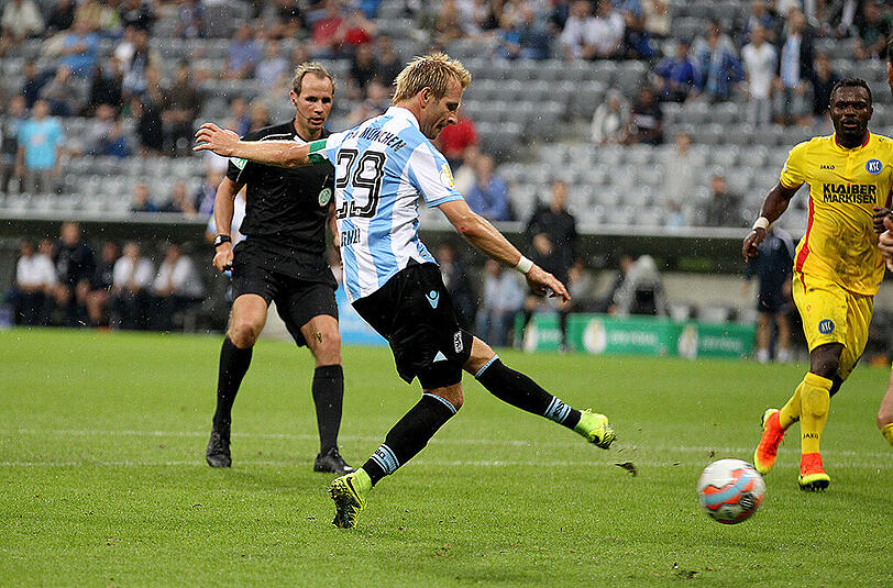 Ein Treffer, ein Assist: 1860-Kapitän Stefan Aigner war Mann des Spiels gegen den Karlsruher SC. Kann er nach dem Gusto der Löwen-Fans im Wildpark gerne wiederholen.