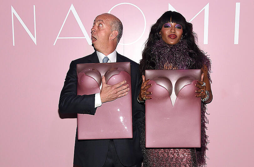 Publizist Benedikt Taschen und Model Naomi Campbell