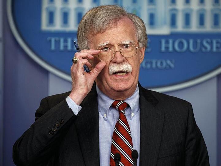 John Bolton bei einer Pressekonferenz im vergangenen August in Washington.