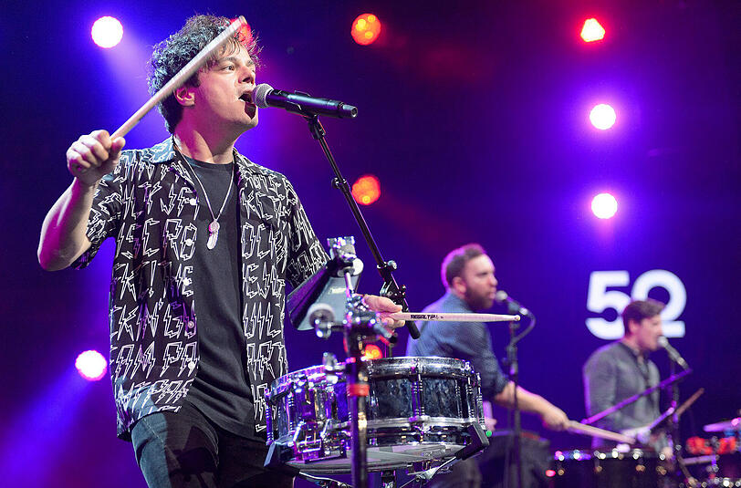 Jamie Cullum bei der aktuellen Tour in Montreux, Schweiz.