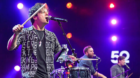 Jamie Cullum bei der aktuellen Tour in Montreux, Schweiz.
