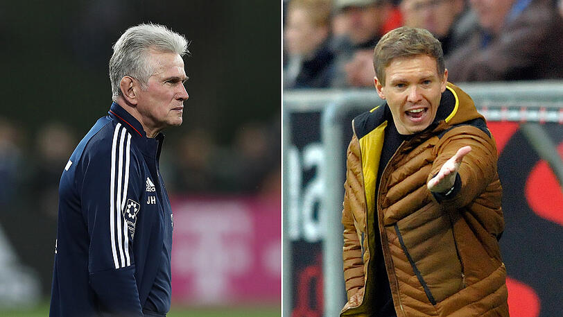 42 Jahre liegen zwischen den beiden: Die geballte Ladung Erfahrung namens Jupp Heynckes (links) gegen den Frischling Julian Nagelsmann.
