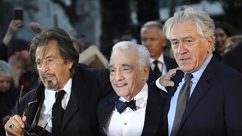 Al Pacino (l-r), Martin Scorsese und Robert De Niro bei der Premiere von "The Irishman" in London.