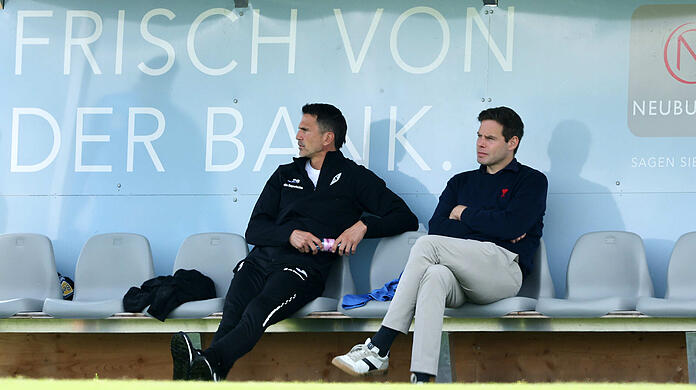 Löwen-Trainer Patrick Glöckner und Sport-Boss Christian Werner.