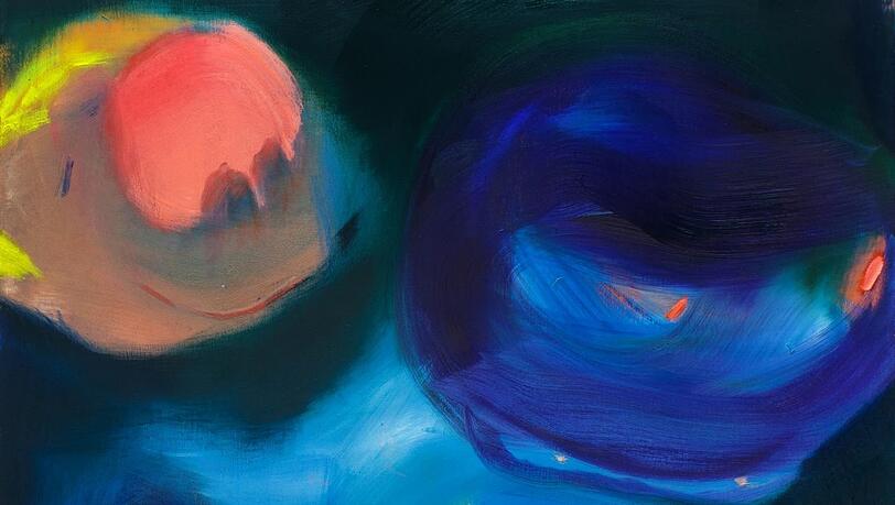 Ein Quadratmeter Farbe und schwimmende Formen: Aneta Kajzers "Dreamland" von 2020.