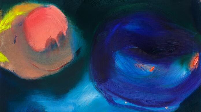 Ein Quadratmeter Farbe und schwimmende Formen: Aneta Kajzers "Dreamland" von 2020.
