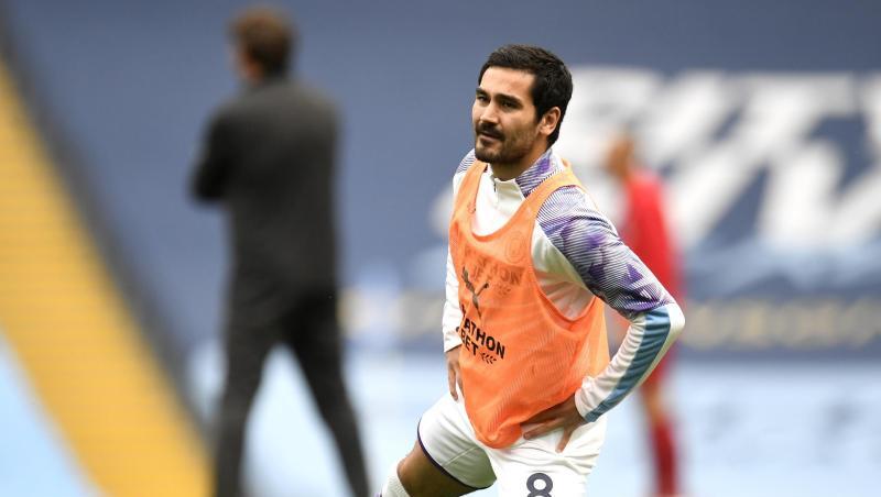Ilkay Gündogan von Manchester City wärmt sich vor dem Spiel auf. Foto: Peter Powell/Pool EPA/AP/dpa Ilkay Gündogan von Manchester City wärmt sich vor dem Spiel auf. Foto: Peter Powell/Pool EPA/AP/dpa