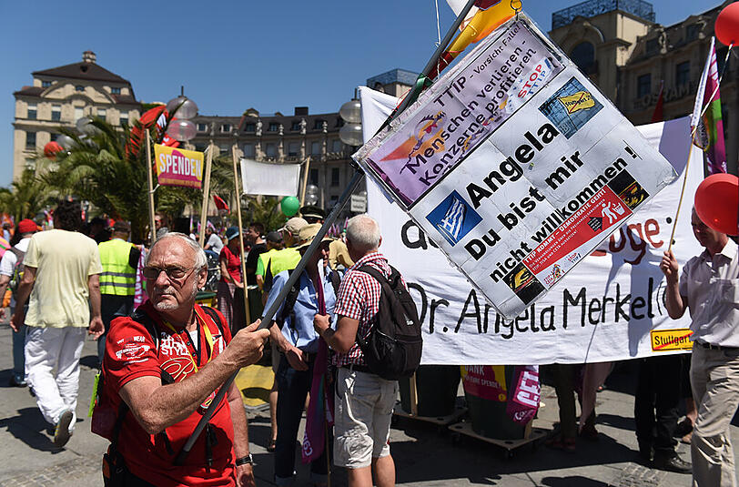 Großdemonstration in München gegen den G7-Gipfel: Die Bilder von der Protestkundgebung.