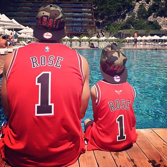 Lukas Podolski und Sohn Louis