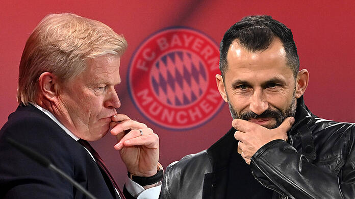 Bosse des FC Bayern: Oliver Kahn (l.) und Hasan Salihamidzic
