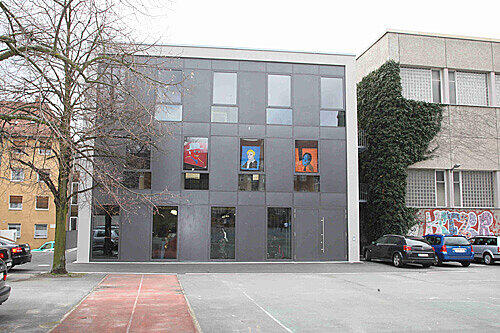 So können 1,5 Millionen Euro auch aussehen: der neue 457-Quadratmeter-Anbau für die Ganztagsbetreuung am Melanchton-Gymnasium in Nürnberg