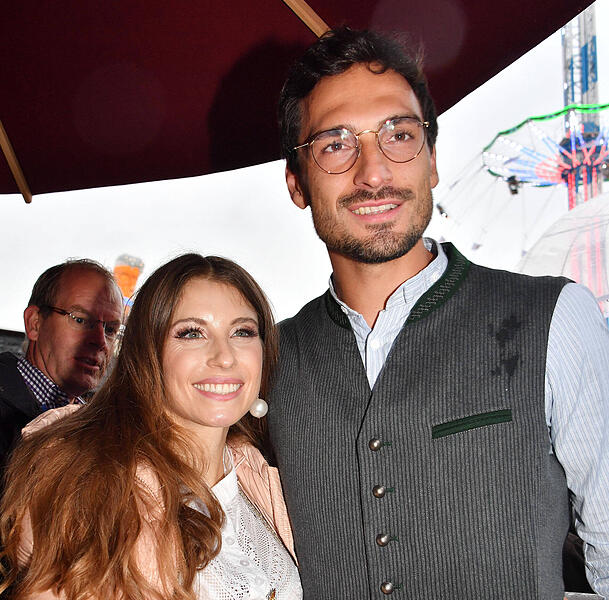 Cathy Hummels und ihr Ex Mats Hummels im September 2019. Die beiden sind Eltern eines gemeinsamen Sohnes.