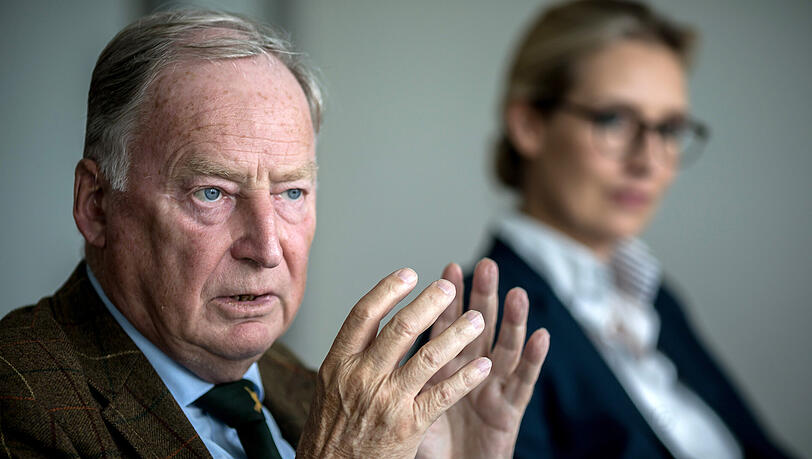Die Spitzenkandidaten der Partei Alternative für Deutschland (AfD) für die Bundestagswahl, Alexander Gauland (li.) und Alice Weidel. Die Spitzenkandidaten der Partei Alternative für Deutschland (AfD) für die Bundestagswahl, Alexander Gauland (li.) und Alice Weidel.