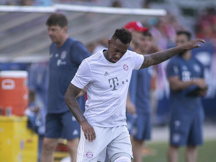 Jérôme Boateng in Aktion während einer Trainingseinheit. Foto: Javier Rojas/Pi/Prensa Internacional via ZUMA