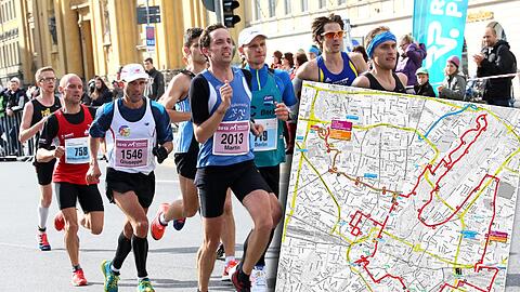 Die Innenstadt gehört am Sonntag den Läufern.