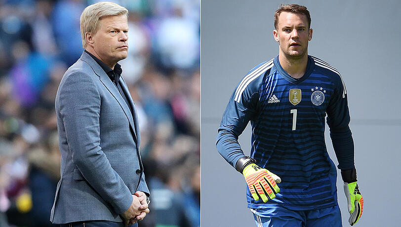 Ex-Bayern-Keeper Oliver Kahn (links) und der aktuelle Bayern-Keeper Manuel Neuer. Ex-Bayern-Keeper Oliver Kahn (links) und der aktuelle Bayern-Keeper Manuel Neuer.
