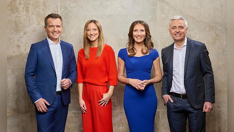 "RTL Aktuell" stellt sich neu auf. Von links: Christopher Wittich, Anna Fleischhauer, Roberta Bieling und Andreas von Thien.