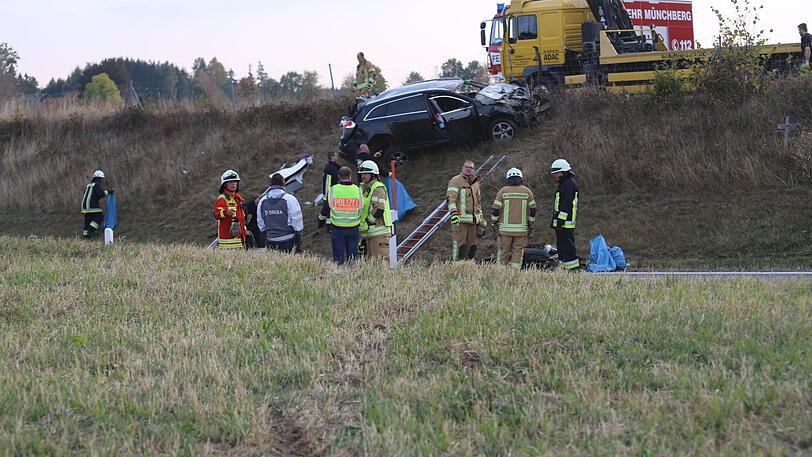 Bilder vom Unfallort an der A9.