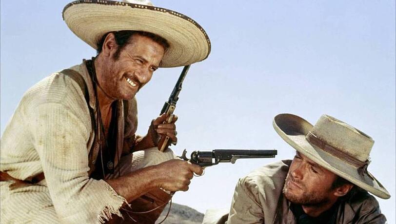 Eli Wallach (l.) als "der Hässliche", Clint Eastwood als "der Gute" in "Zwei glorreiche Halunken" Eli Wallach (l.) als "der Hässliche", Clint Eastwood als "der Gute" in "Zwei glorreiche Halunken"
