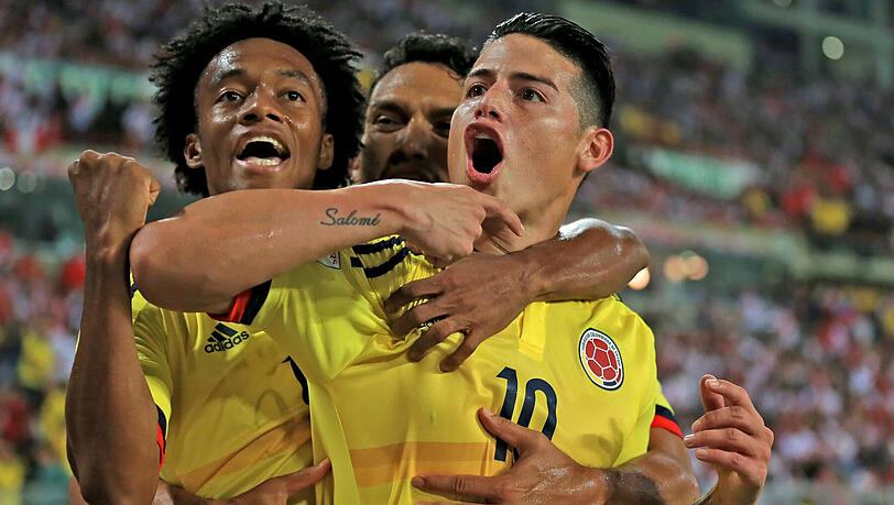 Nicht alle Bayern-Spieler konnten in der WM-Quali so jubeln wie James Rodriguez. Nicht alle Bayern-Spieler konnten in der WM-Quali so jubeln wie James Rodriguez.