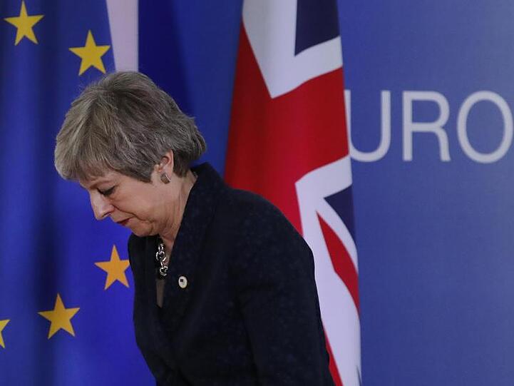 Großbritanniens Premierministerin Theresa May in Brüssel.