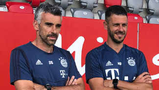Demichelis (r.) und Schwarz als Trainer der U19.