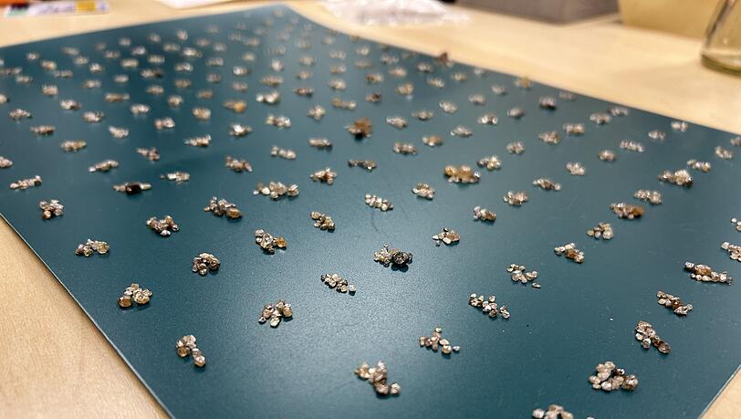 Die Rohdiamanten wurden bei der Einreise entdeckt. (Handout) Die Rohdiamanten wurden bei der Einreise entdeckt. (Handout)