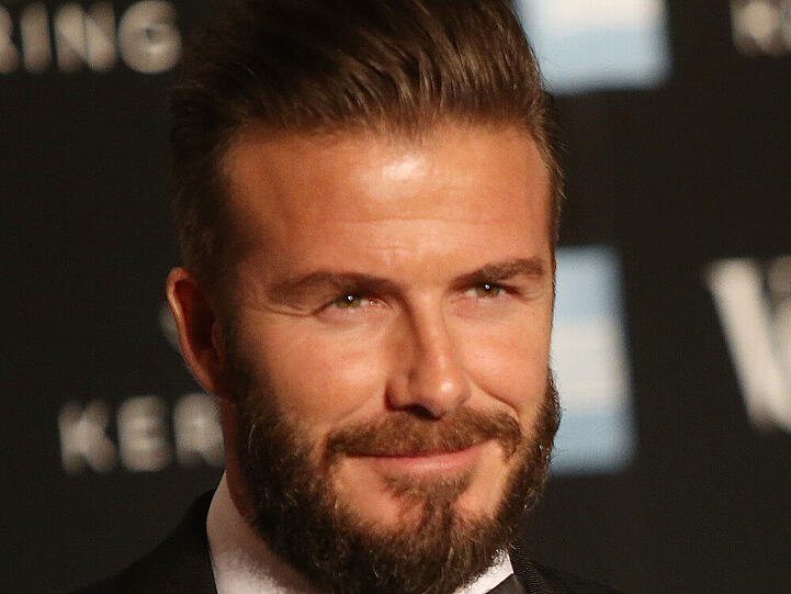 Voller Bart, volles Haar: David Beckham sieht man seine 40 Jahre nicht an